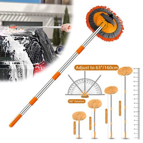 Car wash brush telescopic long - telescopic,