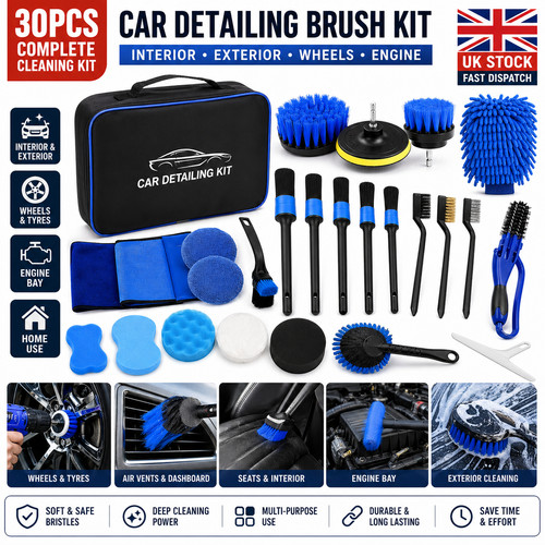 Car detailing brush kit 30pcs - kit,