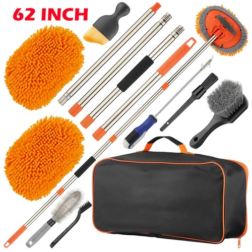 Telescopic car wash brush - 62'',