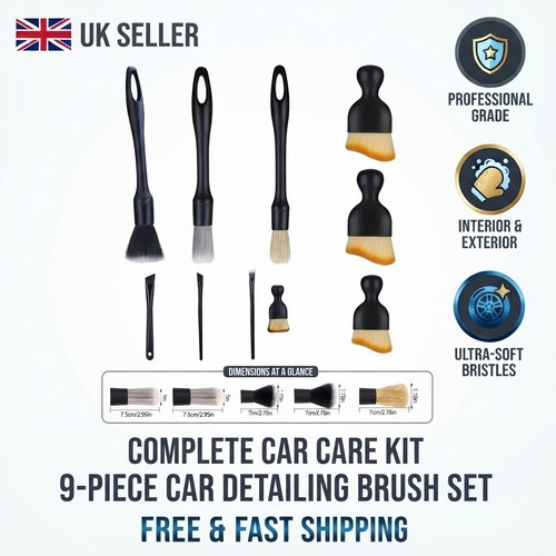 9pcs car detailing brush - detailing,