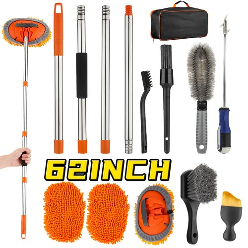 Telescopic car cleaning brush - car,